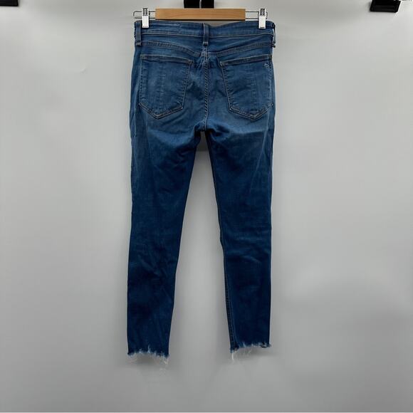 Rag & Bone Cate Mid‎ Rise Ankle Raw Hem Skinny Jeans Size 26 - Picture 4 of 13